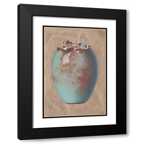 Chinese Earthenware IV Black Modern Wood Framed Art Print with Double Matting by Vision Studio