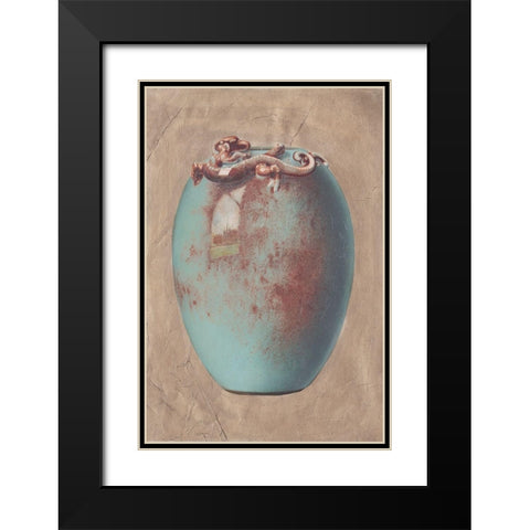 Chinese Earthenware IV Black Modern Wood Framed Art Print with Double Matting by Vision Studio