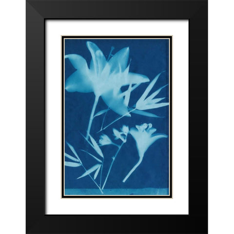Cyanotype No.18 Black Modern Wood Framed Art Print with Double Matting by Guthrie, Jenna