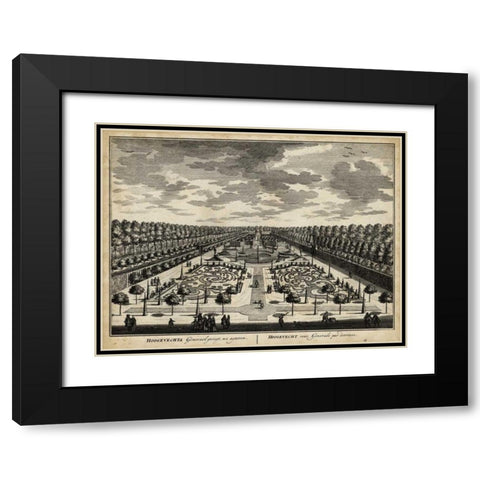 Views of Amsterdam III Black Modern Wood Framed Art Print with Double Matting by Visher, Nicolaus