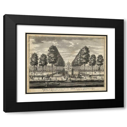 Views of Amsterdam VIII Black Modern Wood Framed Art Print with Double Matting by Visher, Nicolaus