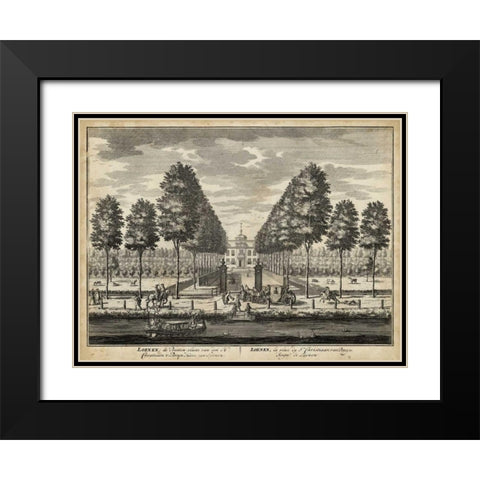 Views of Amsterdam VIII Black Modern Wood Framed Art Print with Double Matting by Visher, Nicolaus