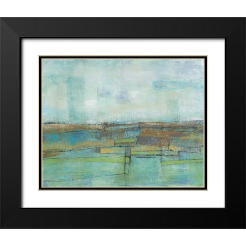 Tiered Farmland II Black Modern Wood Framed Art Print with Double Matting by Goldberger, Jennifer