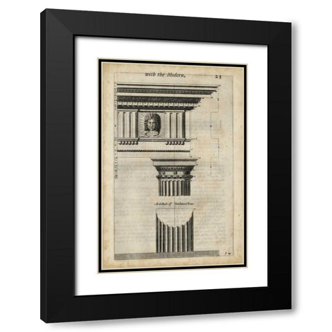 Ancient Architecture I Black Modern Wood Framed Art Print with Double Matting by Evelyn, John