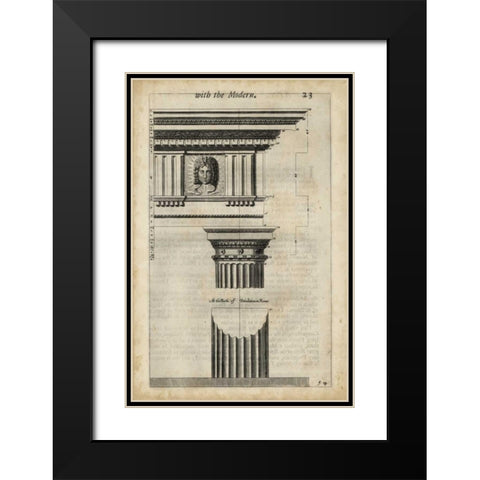 Ancient Architecture I Black Modern Wood Framed Art Print with Double Matting by Evelyn, John
