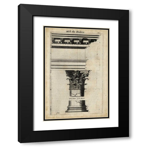 Ancient Architecture II Black Modern Wood Framed Art Print with Double Matting by Evelyn, John