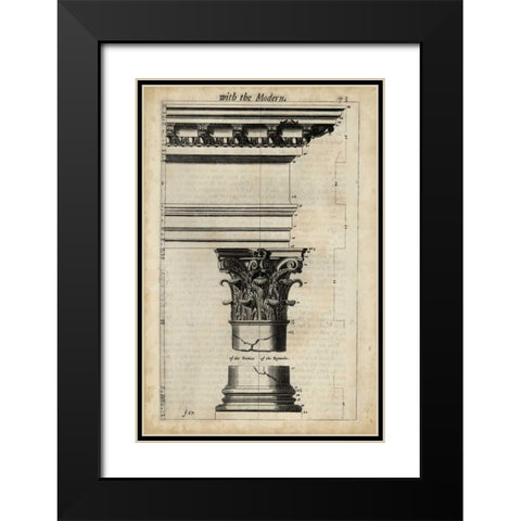 Ancient Architecture II Black Modern Wood Framed Art Print with Double Matting by Evelyn, John