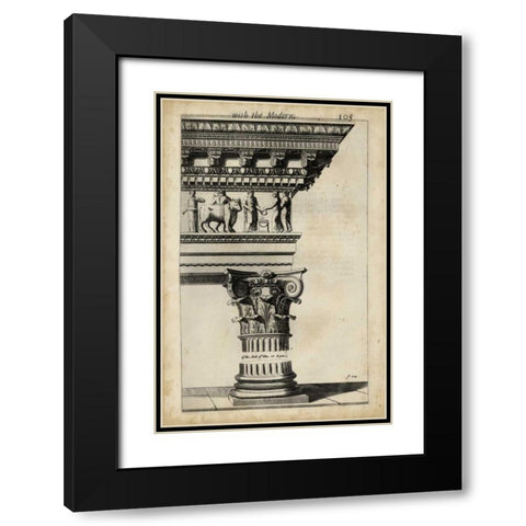 Ancient Architecture V Black Modern Wood Framed Art Print with Double Matting by Evelyn, John
