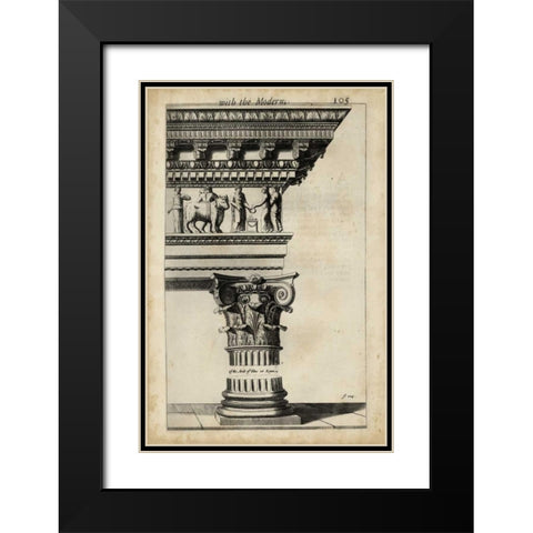 Ancient Architecture V Black Modern Wood Framed Art Print with Double Matting by Evelyn, John