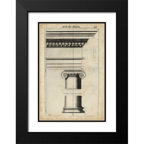 Ancient Architecture VI Black Modern Wood Framed Art Print with Double Matting by Evelyn, John