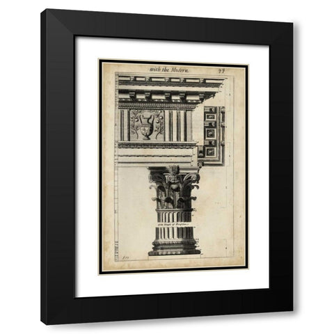Ancient Architecture VII Black Modern Wood Framed Art Print with Double Matting by Evelyn, John