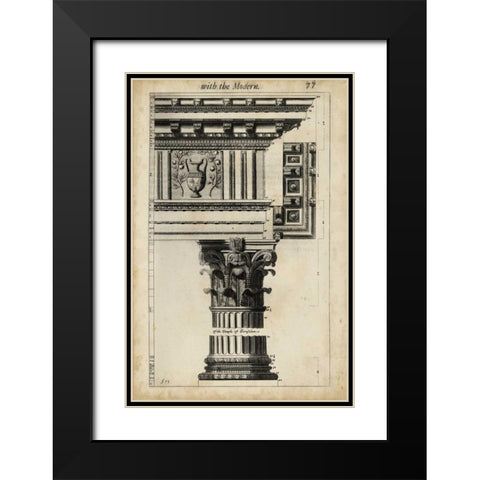 Ancient Architecture VII Black Modern Wood Framed Art Print with Double Matting by Evelyn, John