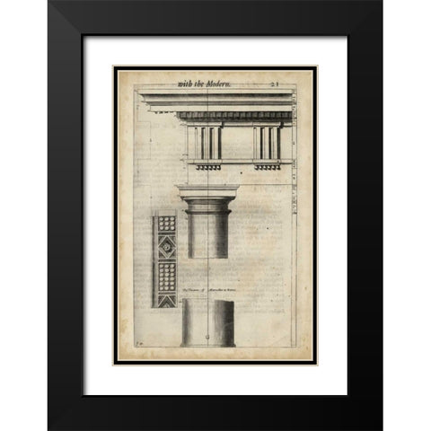 Ancient Architecture VIII Black Modern Wood Framed Art Print with Double Matting by Evelyn, John