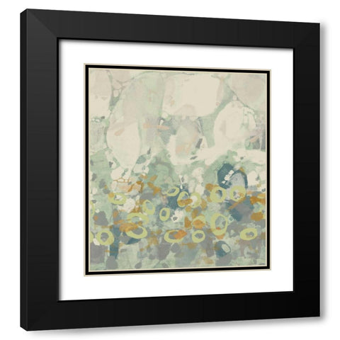 Paint Drops I Black Modern Wood Framed Art Print with Double Matting by Goldberger, Jennifer