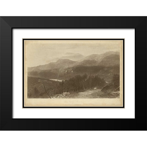 The Smoky Mountains Black Modern Wood Framed Art Print with Double Matting by R. Hinshelwood