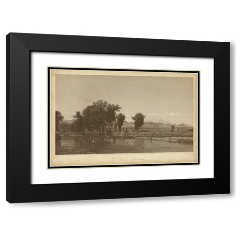 The Rocky Mountains Black Modern Wood Framed Art Print with Double Matting by R. Hinshelwood