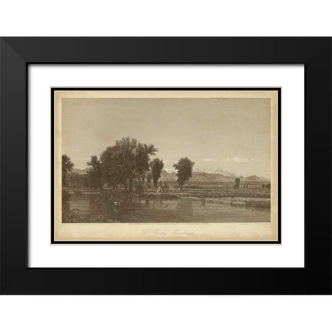 The Rocky Mountains Black Modern Wood Framed Art Print with Double Matting by R. Hinshelwood