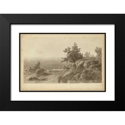 On the Beverly Coast Massachusetts Black Modern Wood Framed Art Print with Double Matting by R. Hinshelwood