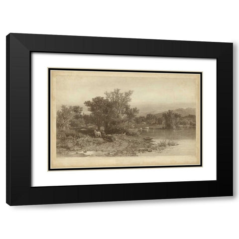 The Housatonic Black Modern Wood Framed Art Print with Double Matting by R. Hinshelwood
