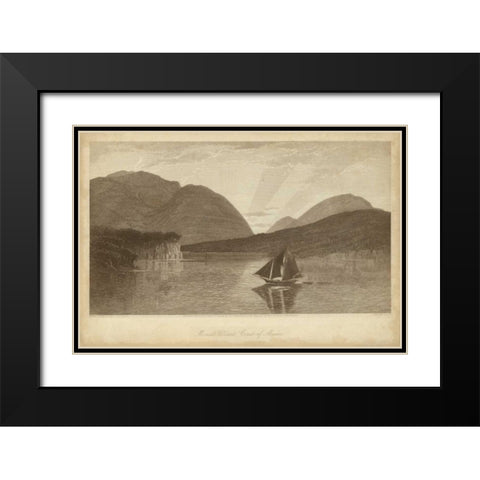 Mount Desert Coast of Maine Black Modern Wood Framed Art Print with Double Matting by R. Hinshelwood