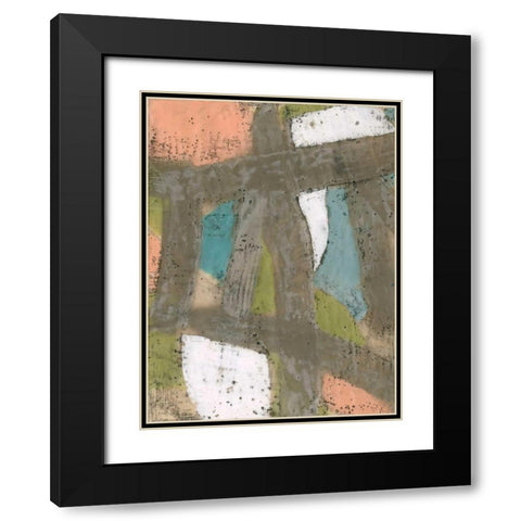 Bold Pastels II Black Modern Wood Framed Art Print with Double Matting by Goldberger, Jennifer