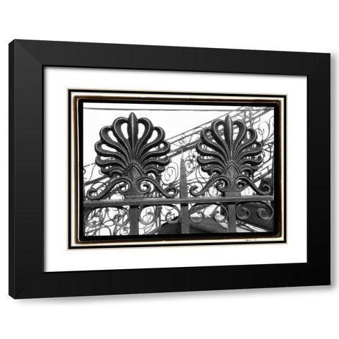 Wrought Iron Elegance I Black Modern Wood Framed Art Print with Double Matting by DeNardo, Laura