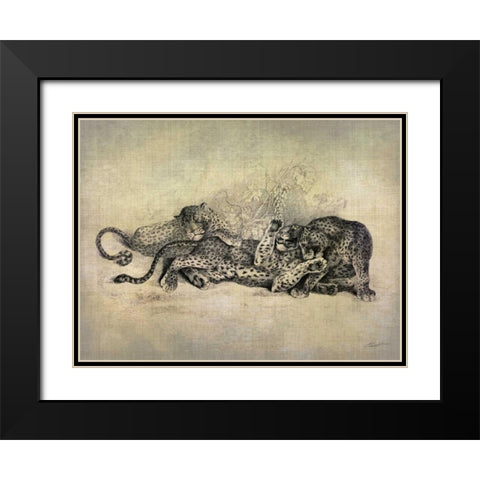 Big Cats I Black Modern Wood Framed Art Print with Double Matting by Butler, John