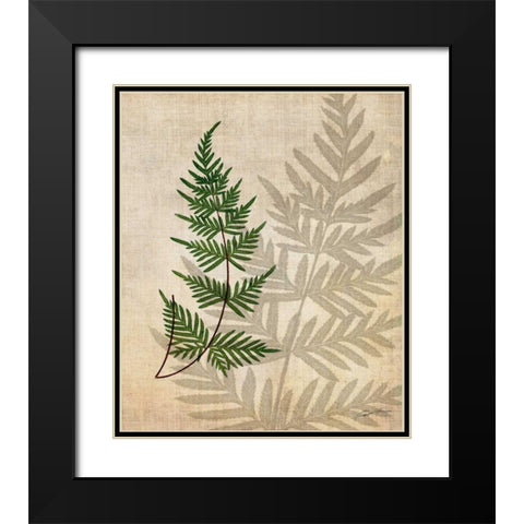 British Ferns III Black Modern Wood Framed Art Print with Double Matting by Butler, John