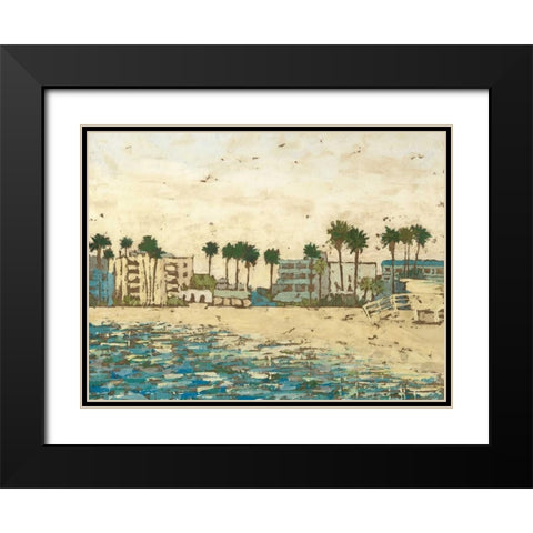 Beach Coast I Black Modern Wood Framed Art Print with Double Matting by Meagher, Megan
