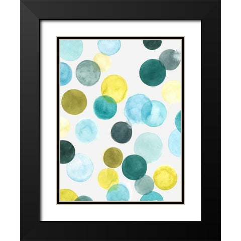 Aquatic Orbit I Black Modern Wood Framed Art Print with Double Matting by Vess, June Erica