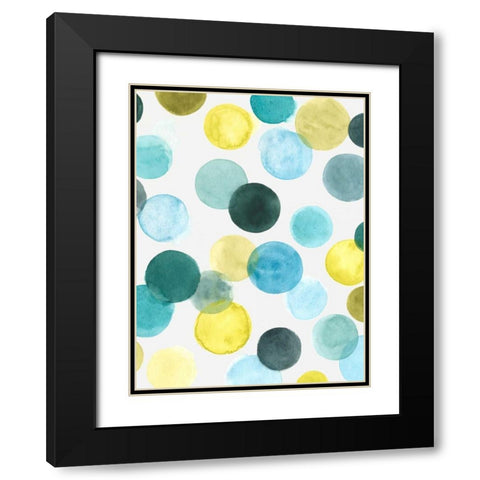 Aquatic Orbit II Black Modern Wood Framed Art Print with Double Matting by Vess, June Erica