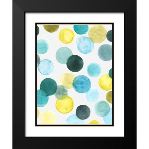 Aquatic Orbit II Black Modern Wood Framed Art Print with Double Matting by Vess, June Erica