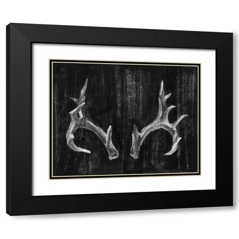 Rustic Antlers I Black Modern Wood Framed Art Print with Double Matting by Harper, Ethan