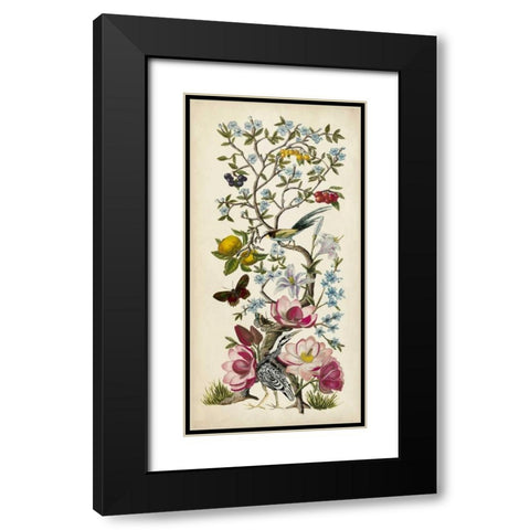 Chinoiserie Natura II Black Modern Wood Framed Art Print with Double Matting by McCavitt, Naomi