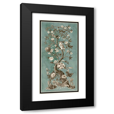 Chinoiserie Patina I Black Modern Wood Framed Art Print with Double Matting by McCavitt, Naomi