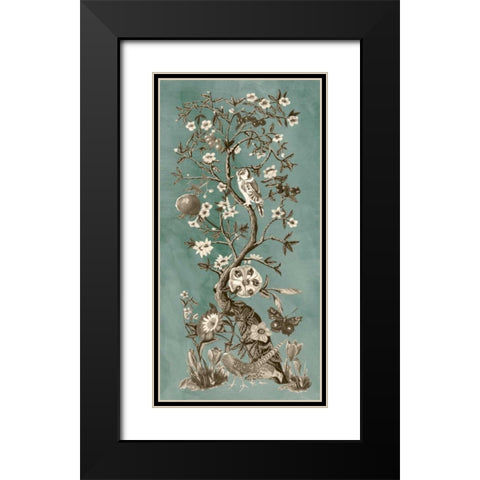 Chinoiserie Patina I Black Modern Wood Framed Art Print with Double Matting by McCavitt, Naomi