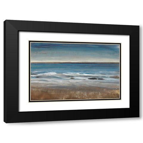 Ocean Light II Black Modern Wood Framed Art Print with Double Matting by OToole, Tim