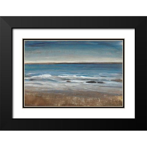 Ocean Light II Black Modern Wood Framed Art Print with Double Matting by OToole, Tim