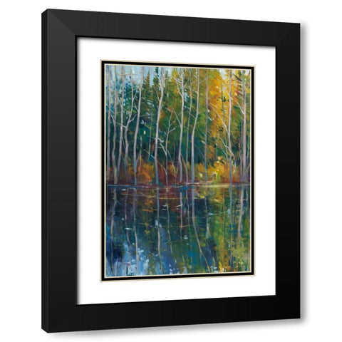 Pine Reflection II Black Modern Wood Framed Art Print with Double Matting by OToole, Tim