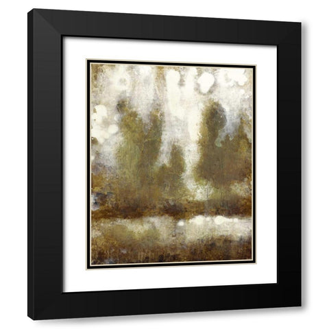 Gilded Tree Silhouette I Black Modern Wood Framed Art Print with Double Matting by OToole, Tim