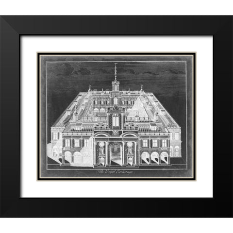The Royal Exchange Black Modern Wood Framed Art Print with Double Matting by Vision Studio