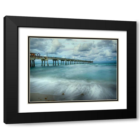 Slow Motion Ocean II Black Modern Wood Framed Art Print with Double Matting by Head, Danny
