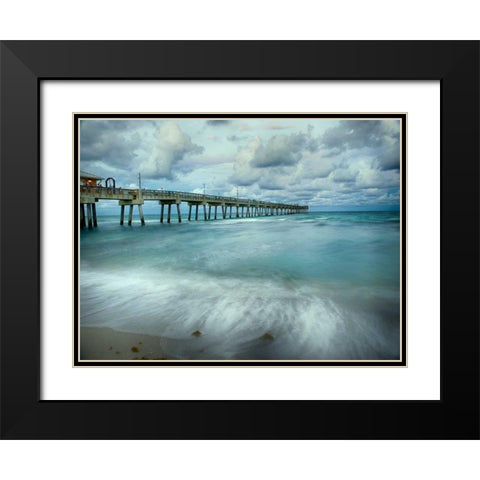 Slow Motion Ocean II Black Modern Wood Framed Art Print with Double Matting by Head, Danny