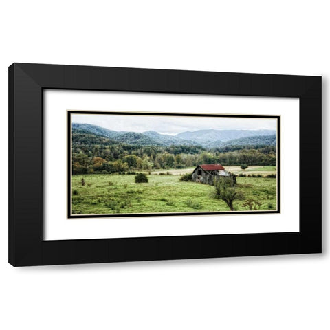 Down on the Farm Black Modern Wood Framed Art Print with Double Matting by Head, Danny