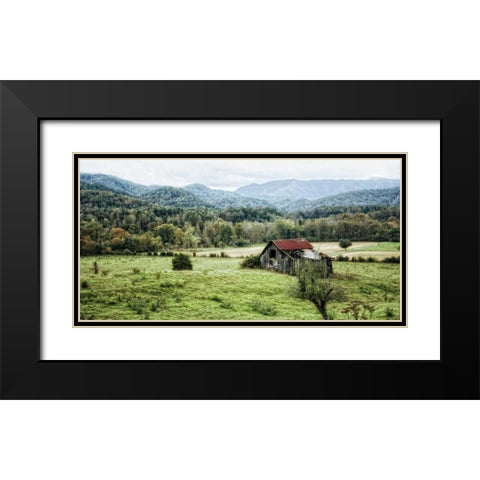 Down on the Farm Black Modern Wood Framed Art Print with Double Matting by Head, Danny