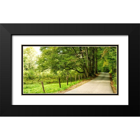 Over the Next Hill Black Modern Wood Framed Art Print with Double Matting by Head, Danny