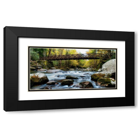 On the Rocks Panorama Black Modern Wood Framed Art Print with Double Matting by Head, Danny