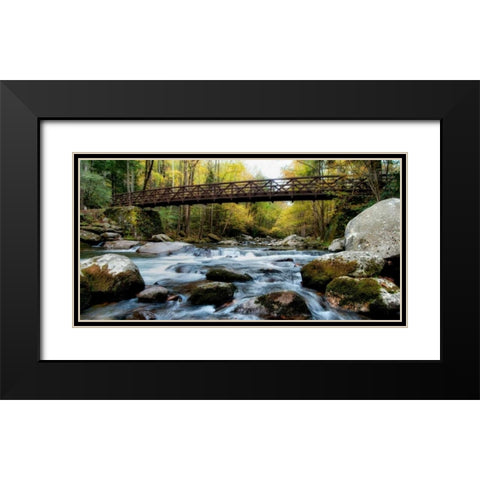On the Rocks Panorama Black Modern Wood Framed Art Print with Double Matting by Head, Danny