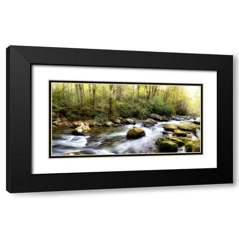Riverside Panorama Black Modern Wood Framed Art Print with Double Matting by Head, Danny