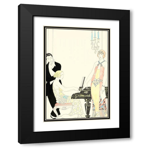 Arte Deco Fashion I Black Modern Wood Framed Art Print with Double Matting by Unknown